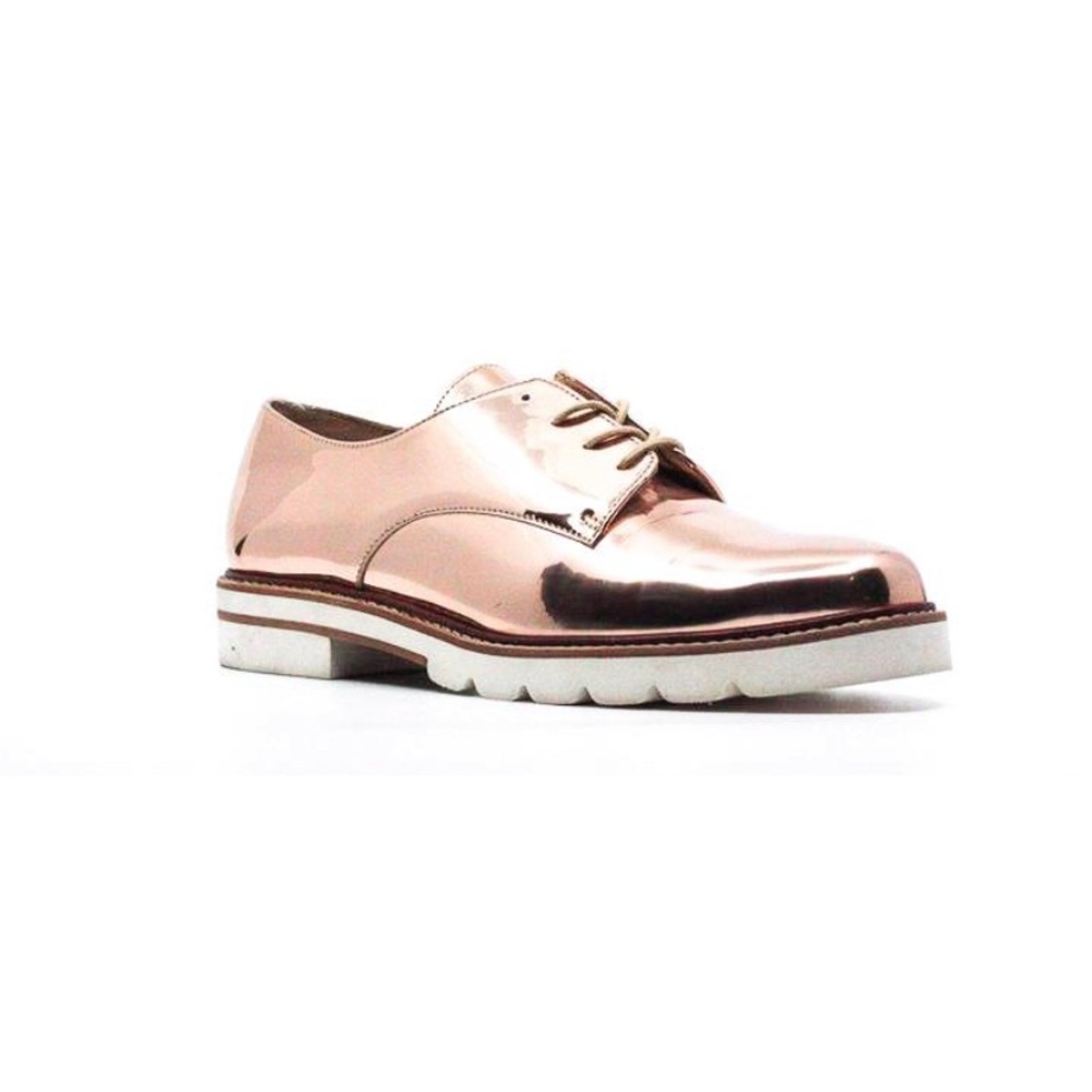 NWOT Stuart Weitzman Metro Metallic Oxfords